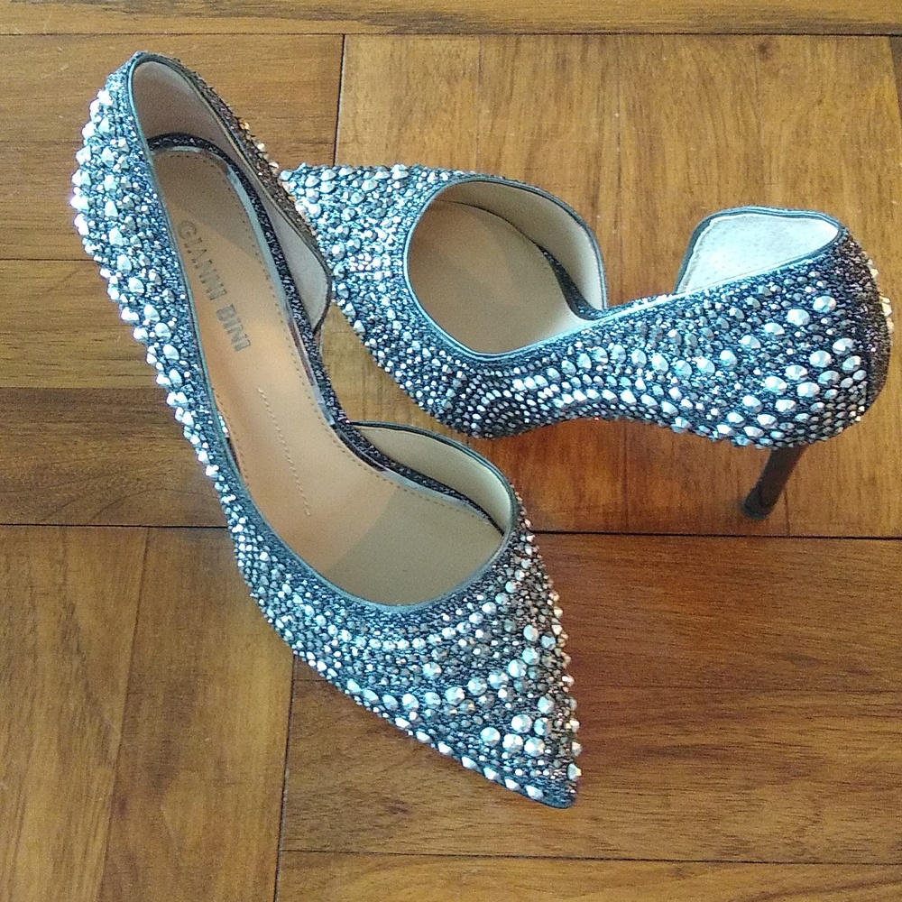 Gray Sparkle High Heals